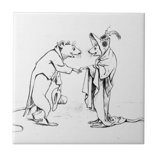 おやすみなさいのネズミ タイル (正面)