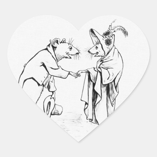 おやすみなさいのネズミ ハートシール (正面)