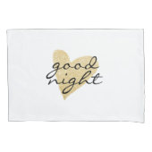 おやすみなさい及び甘美な夢およびハートの上品 枕カバー (正面左)