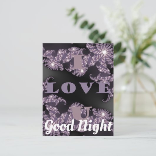 おやすみなさい素敵な夕べを持賛美っている ポストカード (スタンド正面)