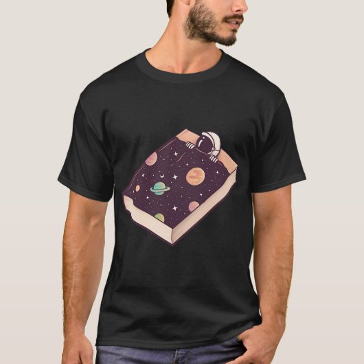 おやすみなさい 読書 Tシャツ (正面)