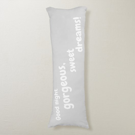 おやすみのゴージャスで甘い夢の柔らかいかわいそうな灰色 ボディピロー (正面縦)