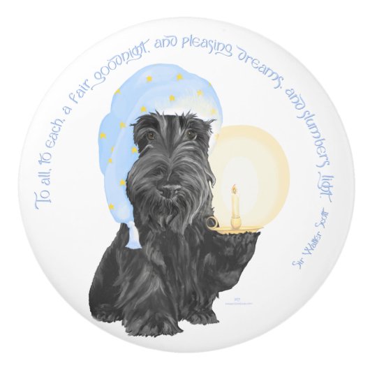 おやすみスコットランド セラミックノブ (正面)