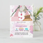 おやすみパーティー テンプレート, ソフトパステルカラー 招待状 (スタンド正面)