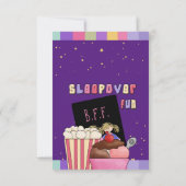 おやすみパーティー＆誕生日会　友達を誘って サンキューカード (裏面)