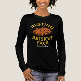 おやすみブリスケ顔 面白いBBQスモーキング ピットマスター トライブレンドTシャツ