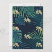 おやすみベイビースリーピングスロースのパームリーフベイビーシャワー 招待状 (裏面)