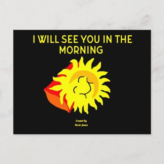 おやすみ太陽はがき ポストカード (正面)