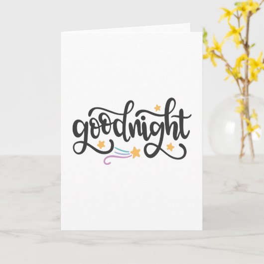 おやすみ カード (黄色い花)