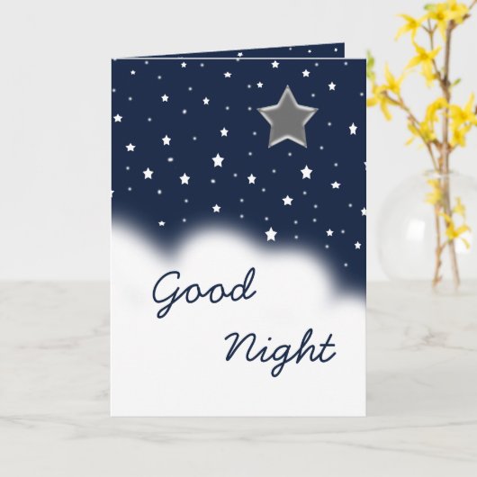 おやすみ カード (黄色い花)