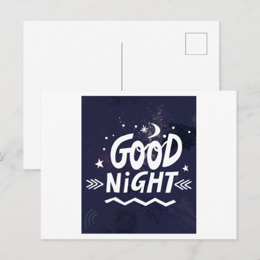 おやすみ ポストカード (正面/裏面)