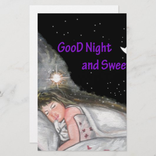 おやすみ 便箋 (正面/裏面)