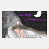 おやすみ 長方形シール (正面)