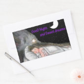 おやすみ 長方形シール (封筒)