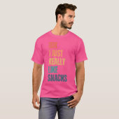 おやつが大好きなレトロガール Tシャツ (正面フル)