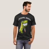 おやつが欲しいティラノサウルス・恐竜・面白い・恐竜のグッズ Tシャツ (正面フル)