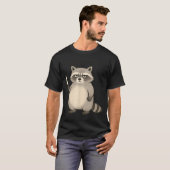 おやつが欲しい 面白い MPY アライグマ ゴミ メーム スナック Tシャツ (正面フル)