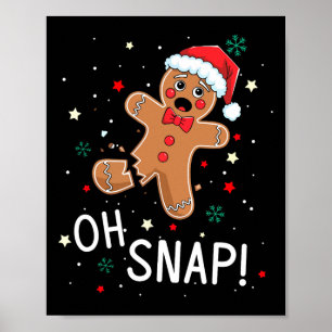 おやつにぎゅっ ジンジャーブレッドマン かわいいクリスマスクッキーキング ポスター