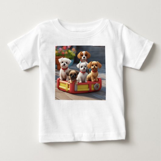 おやつの到着を今か今かと待っているよ ベビーTシャツ (正面)