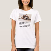 おやつの食事噛み食い犬のおもしろい Tシャツ (正面)