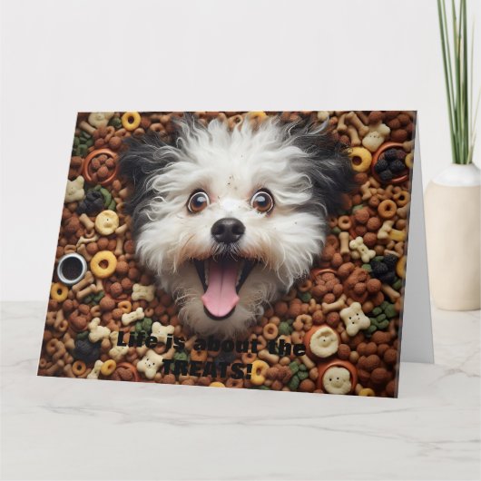 おやつは人生の楽しみ  グリーティングカード (正面)