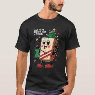 おやつみたいなクリスマスツリー面白Tシャツ Tシャツ