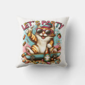 おやつやドリンクでスケートボード猫! クッション (裏面)