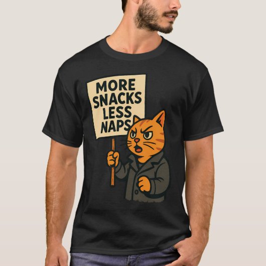 おやつをもっと、昼寝を少なく Tシャツ (正面)