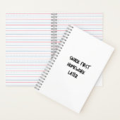 おやつを先に Funny School Notebook ノートブック (内側)