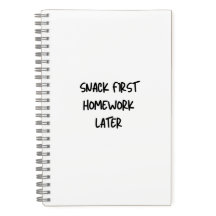 おやつを先に Funny School Notebook
