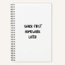おやつを先に Funny School Notebook ノートブック