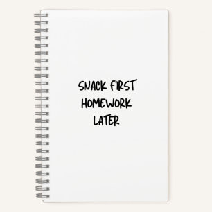 おやつを先に Funny School Notebook ノートブック