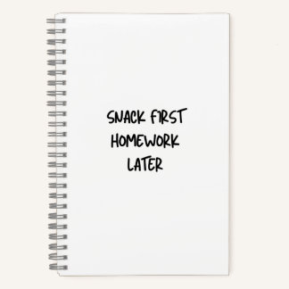 おやつを先に Funny School Notebook ノートブック