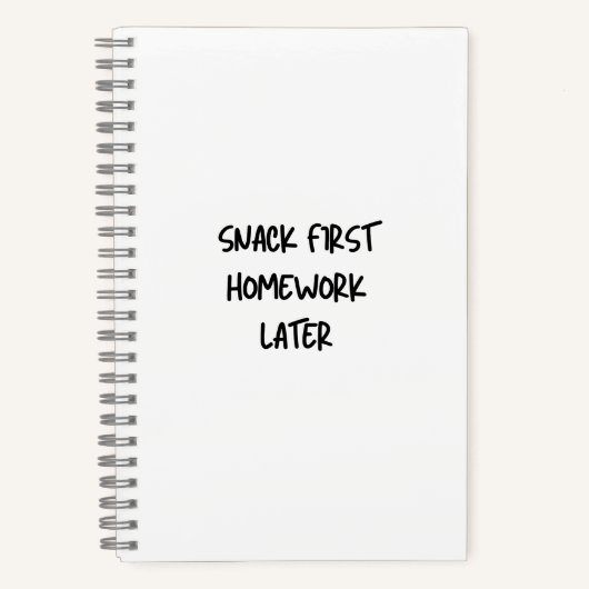 おやつを先に Funny School Notebook ノートブック (正面)