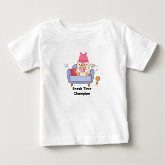 おやつタイムチャンピオン - かわいい赤ちゃん ベビーTシャツ