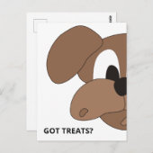 おやつ得は?奇妙な犬 ポストカード (正面/裏面)