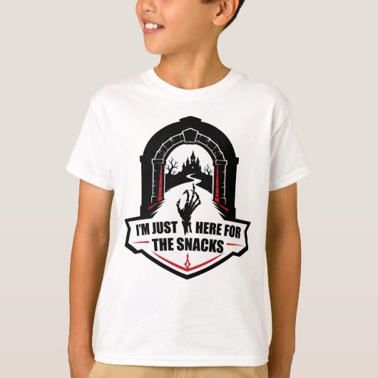 "おやつ目当てです" Tシャツ (正面)