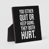 おやめしま保す – 成功やる気を起こさせる フォトプラーク (正面)