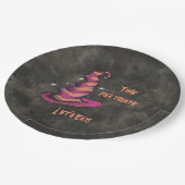 おやめの時間はハロウィン食べの魔女にしよう ペーパープレート (アングル)