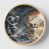 おやる気を起こさせる客様のゴール 壁時計 (正面)