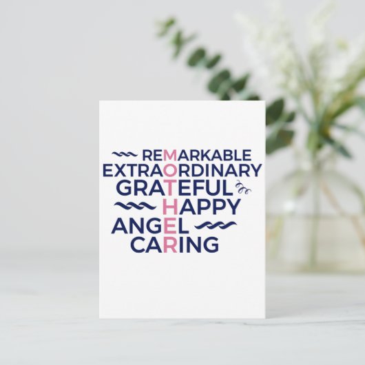 おやる気を起こさせる母さ感動的んの誕生日 ポストカード (スタンド正面)