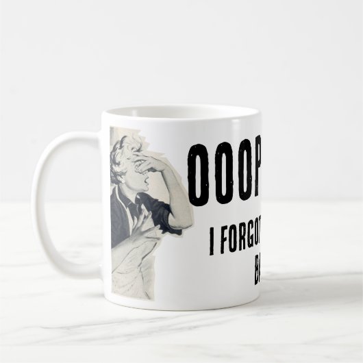 おや!赤ちゃんを忘れちゃった コーヒーマグカップ (左)