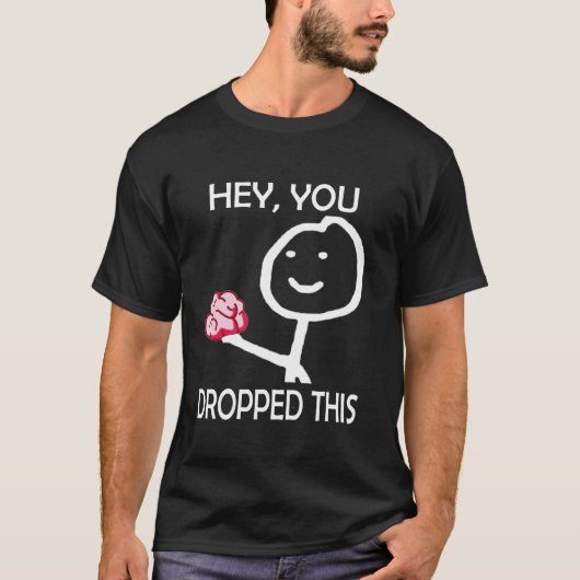 おや、面白い脳付き棒人間を落としていきましたね スチュウ Tシャツ (正面)