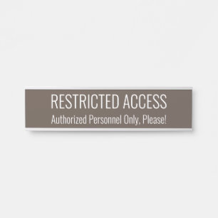 およお洒落び「RESTRICTED ACCESS」署名 サインプレート