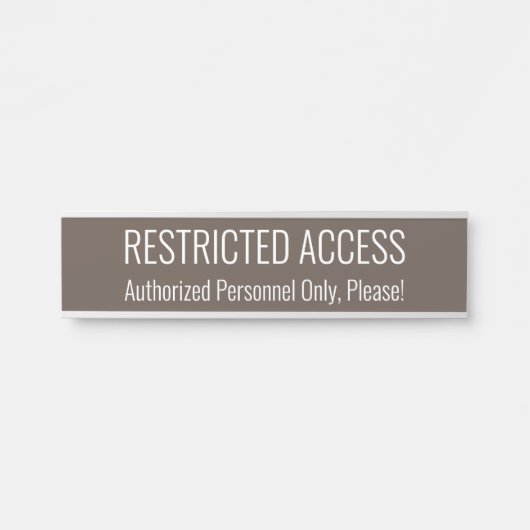 およお洒落び「RESTRICTED ACCESS」署名 サインプレート (正面)