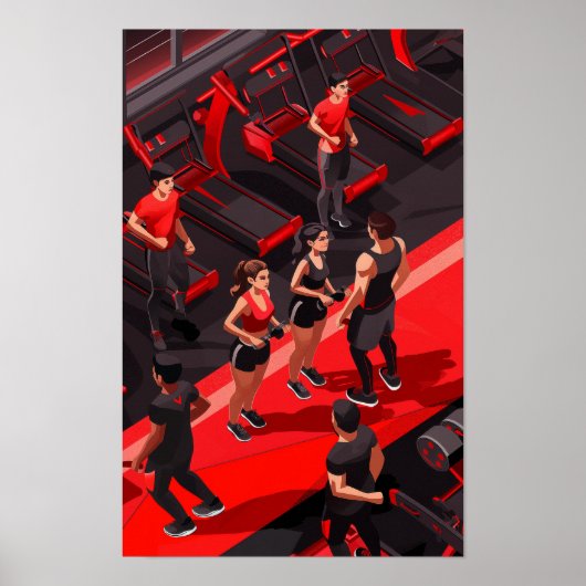 およびお洒落鮮やかフィットネス起動ポスター ポスター (正面)