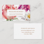 およびかわいらしフローラカラフル名刺 名刺 (正面/裏面)