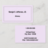 およびはっきりしたミニマル弁護士名刺 名刺 (正面/裏面)