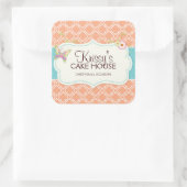 およびエレガントおもしろいベーカリーボックスのシール スクエアシール (バッグ)