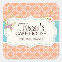 およびエレガントおもしろいベーカリーボックスのシール